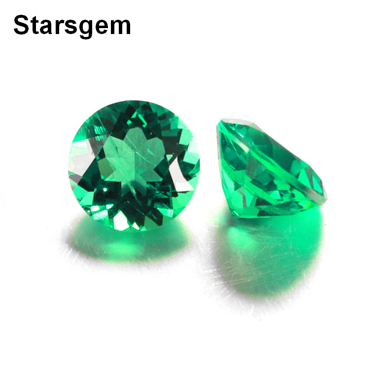 Синтетический Изумрудный камень круглой формы Starsgem 3 мм 3 мм