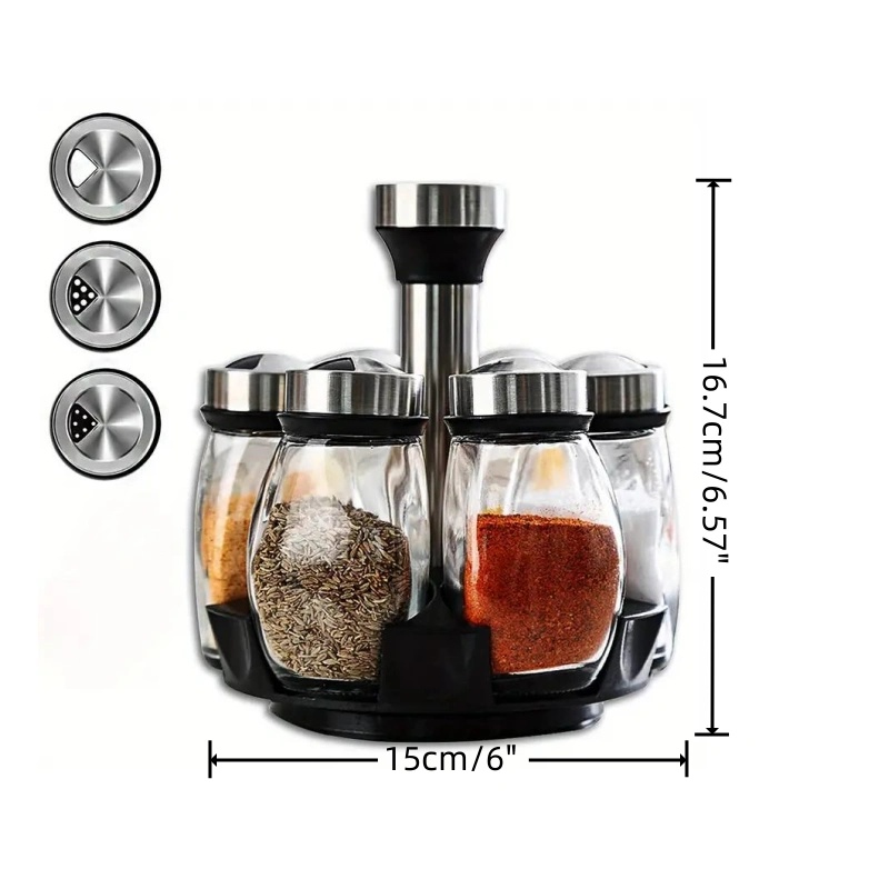 Single/Double Multi-Functional Rotating Spice Rack - For countertop or cabinet spice and seasoning organization and storage