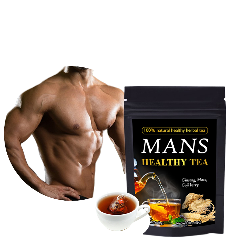 Men's Health Herbal Tea ISO Certified Maca Root Goji Berry & Ginseng Powdered Slimming Flower Tea in Bottles