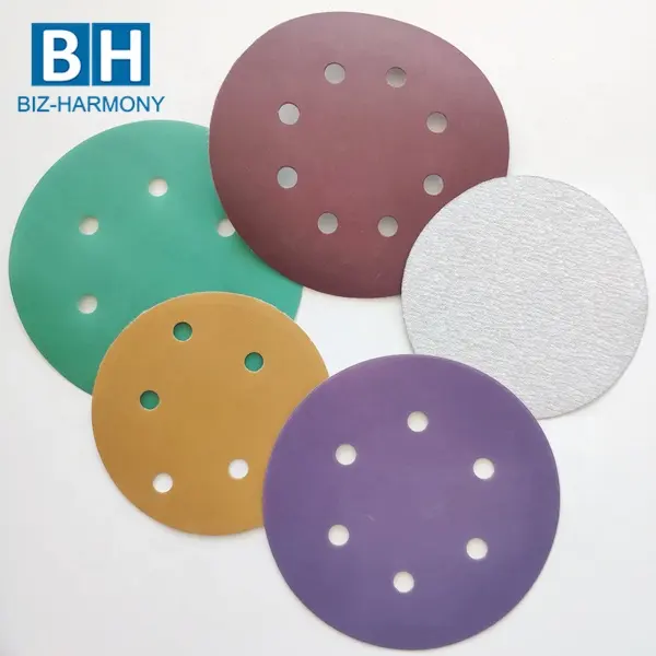 Abrasive Hook And Loop  7'' 6 5 Inch 50mm 225mm 125mm 150mm Aluminum Oxide Triangle Round Sand Paper Sanding Disc