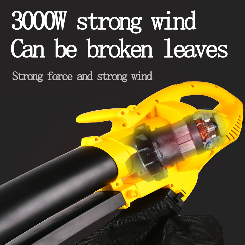 Portable 3000w handheld garden electric high pressure leaf blower