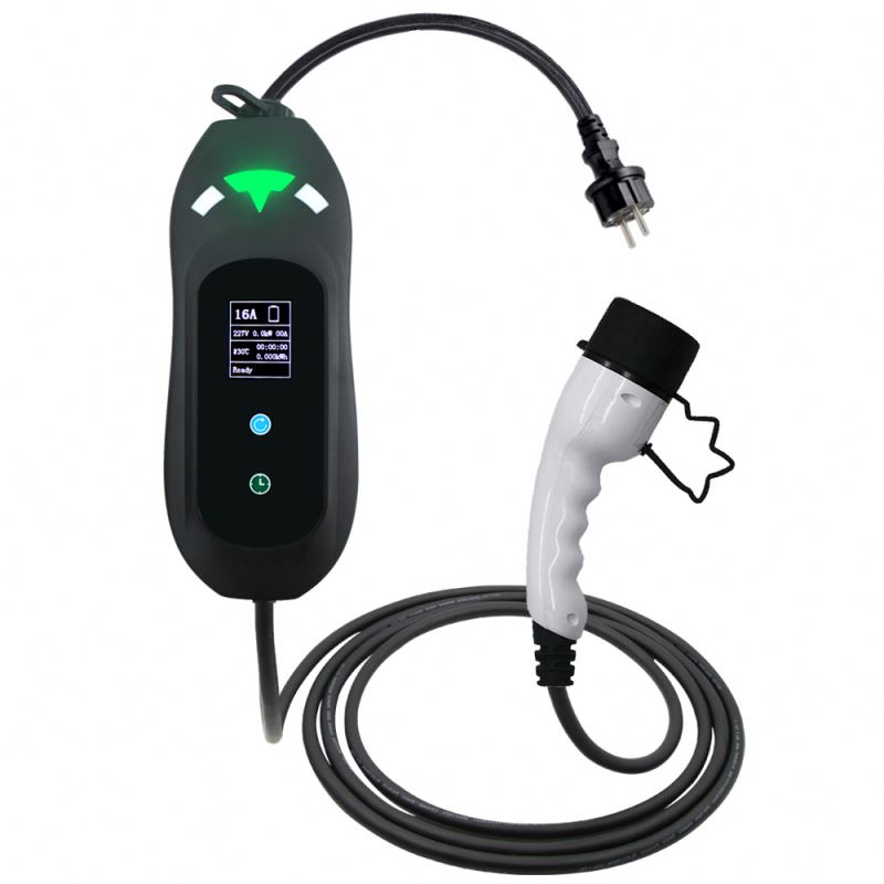 NEMA 6-20 Plug electric vehicle charger 16A fast evse charging station Type 2 portable charging station