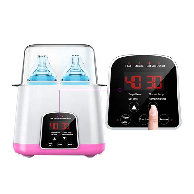Baby Bottle Warmer Bottle Sterilizer Smart Portable Bottle Warmer and Baby Food Heater with LCD Real-time Display Fast Warming