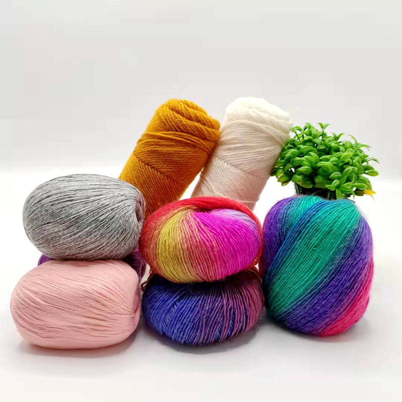 Rainbow 100% Cashmere Merino cake Wool Yarn Soft Mohair Cashmere yarn Thread hand Knitting Crochet Yarn lana para tejer crochet