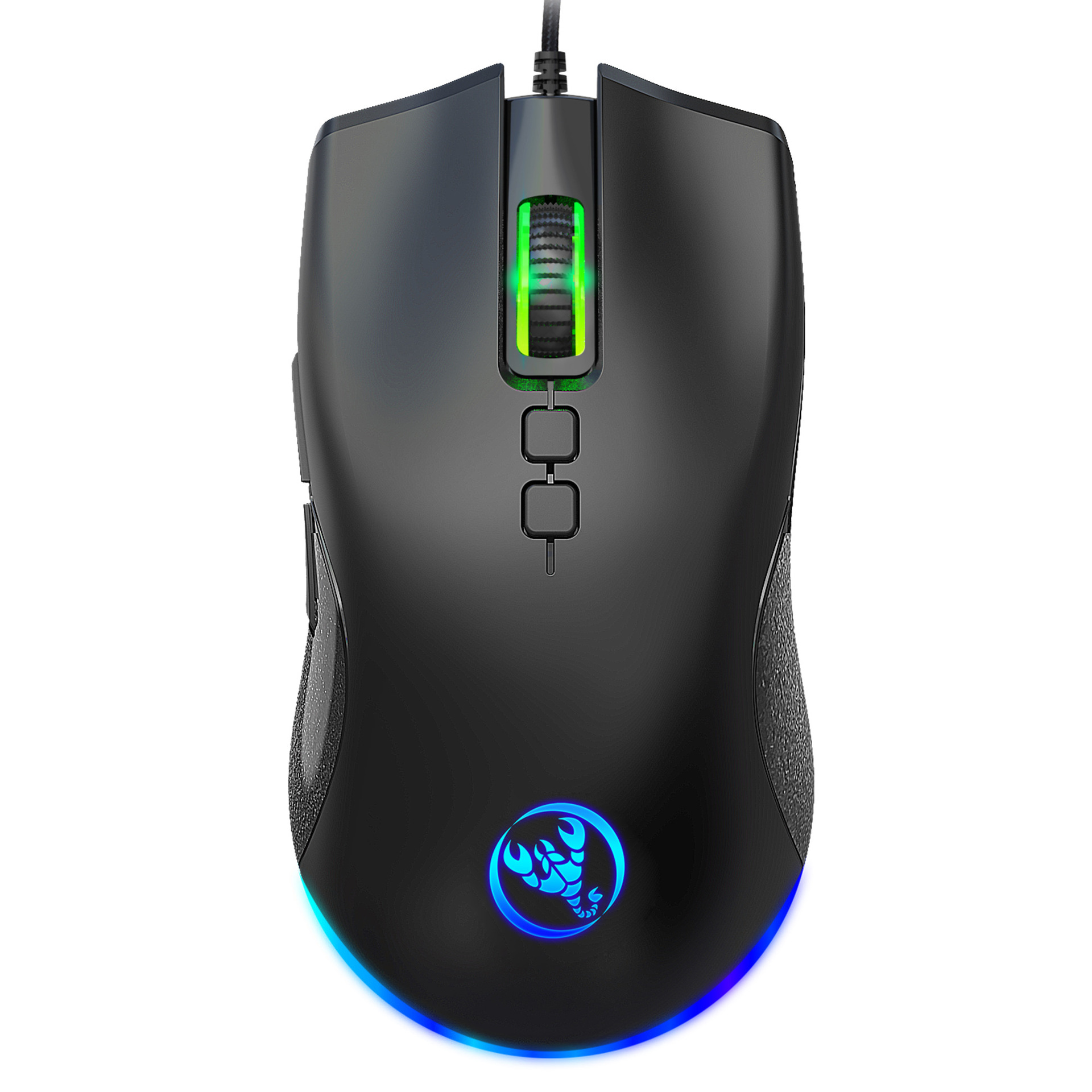 Проводная игровая мышь HXSJ A883, игровые мыши RGB с 4 регулируемыми DPI, эргономичный дизайн для настольного ноутбука