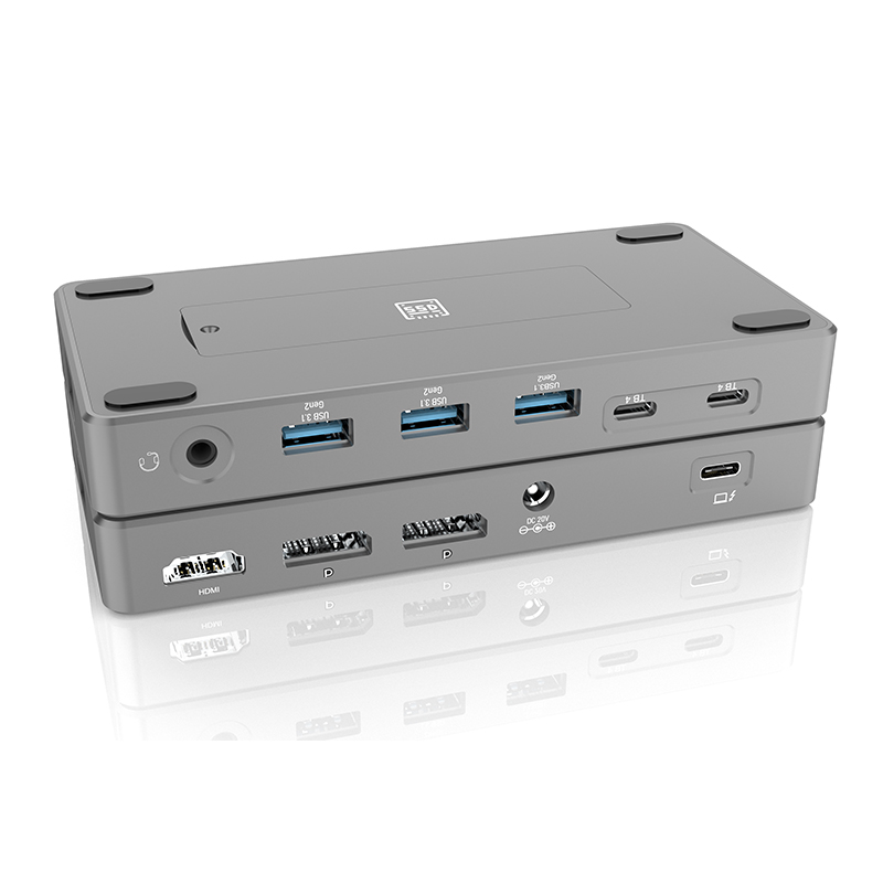 2022 Новое поступление Thunderbolt 4 док-станция с двойной DP1.4 4K HD MI,Ethernet,USB 3,2, слот SSD Thunderbolt концентратор
