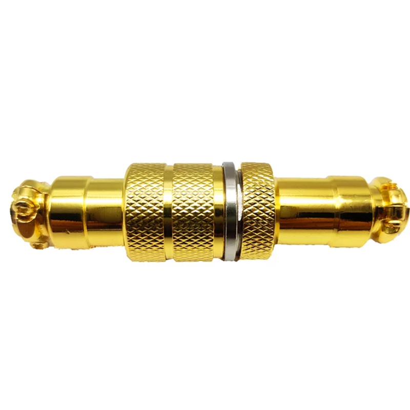 High quality Colorful gold plated GX12 GX16 2pin 3pin 4Pin 5pin male to female Aviation Connector mechanical keyboard diy