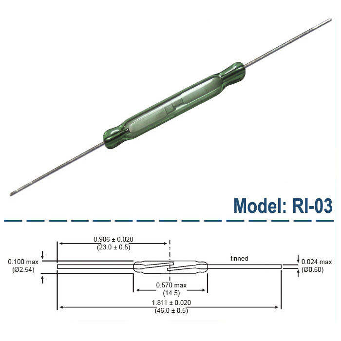 Высокое напряжение миниатюрный герконовый переключатель RI-01C/RI-03/RI-21/RI-25/RI-26/RI-48/GC1525