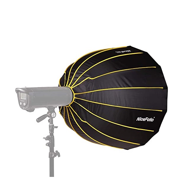NiceFoto LED 35inch/90cm Quick Set-up Deep Parabolic Softbox Umbrella Softbox Photography Studio Video Soft Box with Carry Bag
