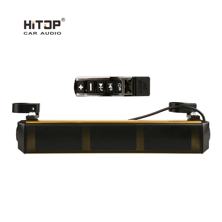 Мотоциклетная аудиосистема Bt стерео радио Mp3 водонепроницаемая Колонка колонки Usb Atv Fm Усилитель Aux руль