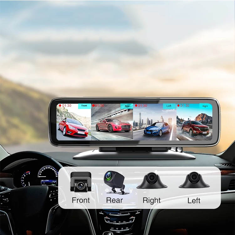 Видеорегистратор с ЖК-дисплеем 2160p UHD, 4K, 12 дюймов, GPS, ночное видение, циклическая запись