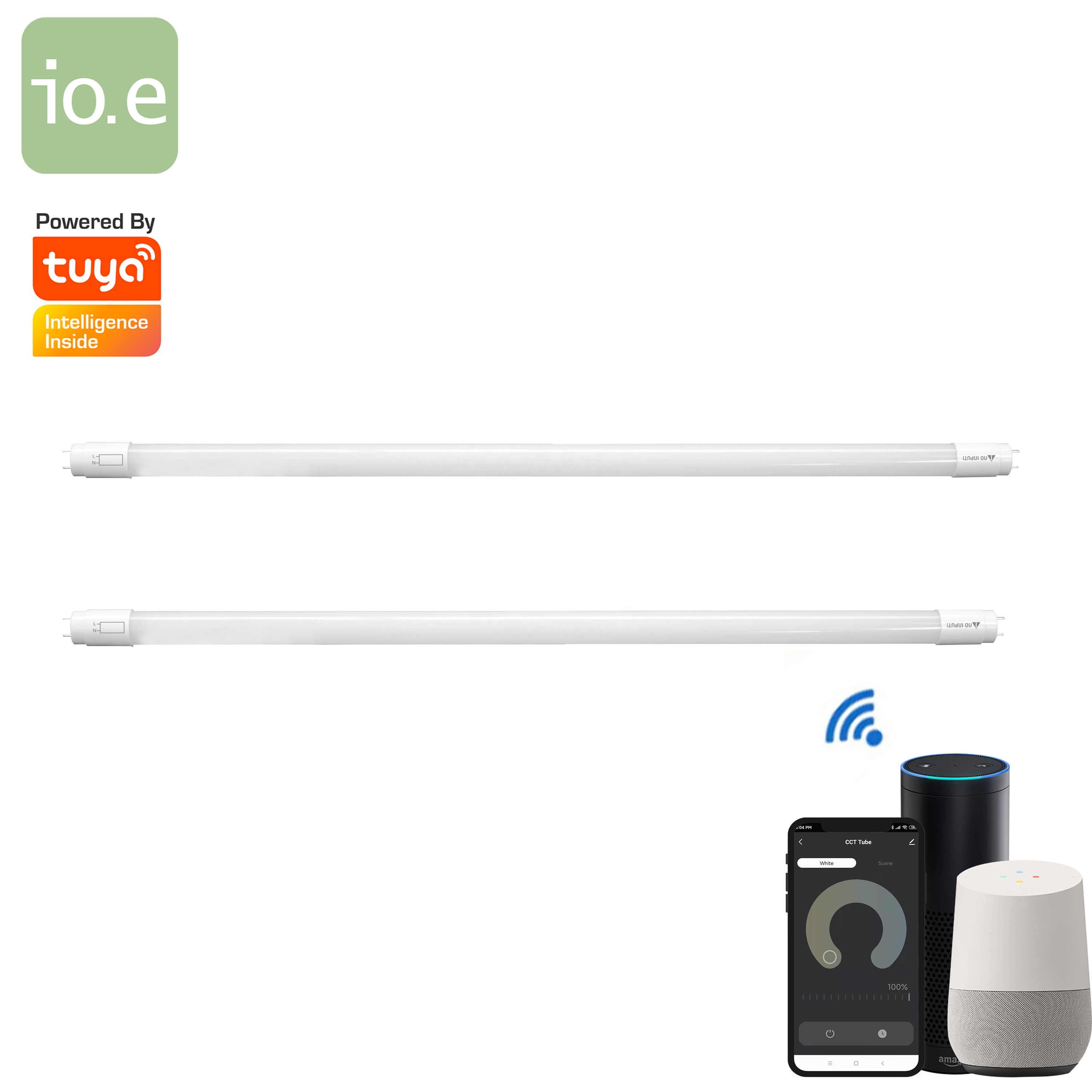 Умная Светодиодная трубка WiFi CCT Dimmable Tuya Smart Alexa и Google Home Голосовое управление