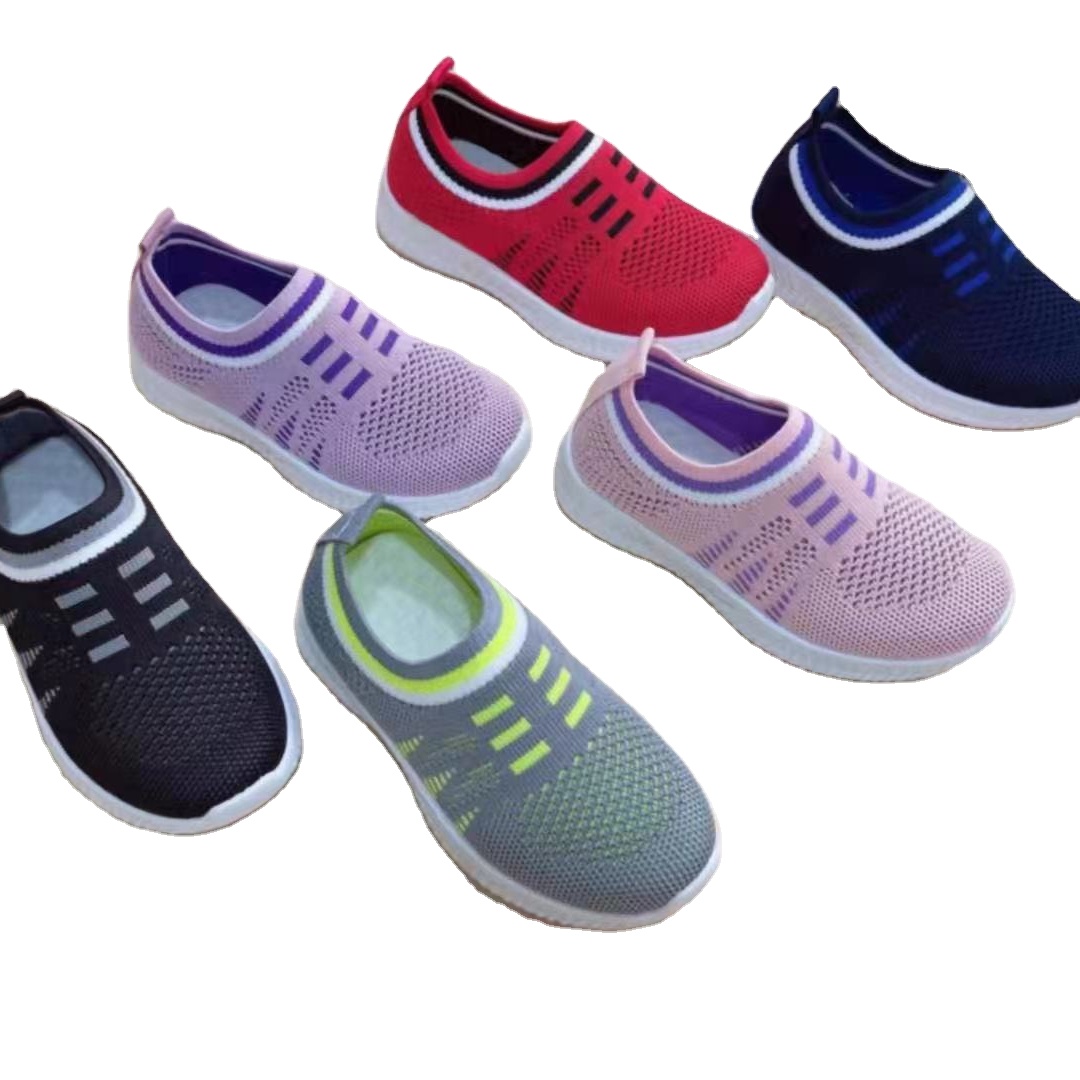 kids cheap and good quality fly knitting shoes chaussures de tricot pour enfants