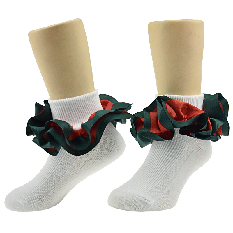 A-347Childrensocks classic candy color retro lace ruffled ankle short cotton fishnet stockings children princess baby girl socks