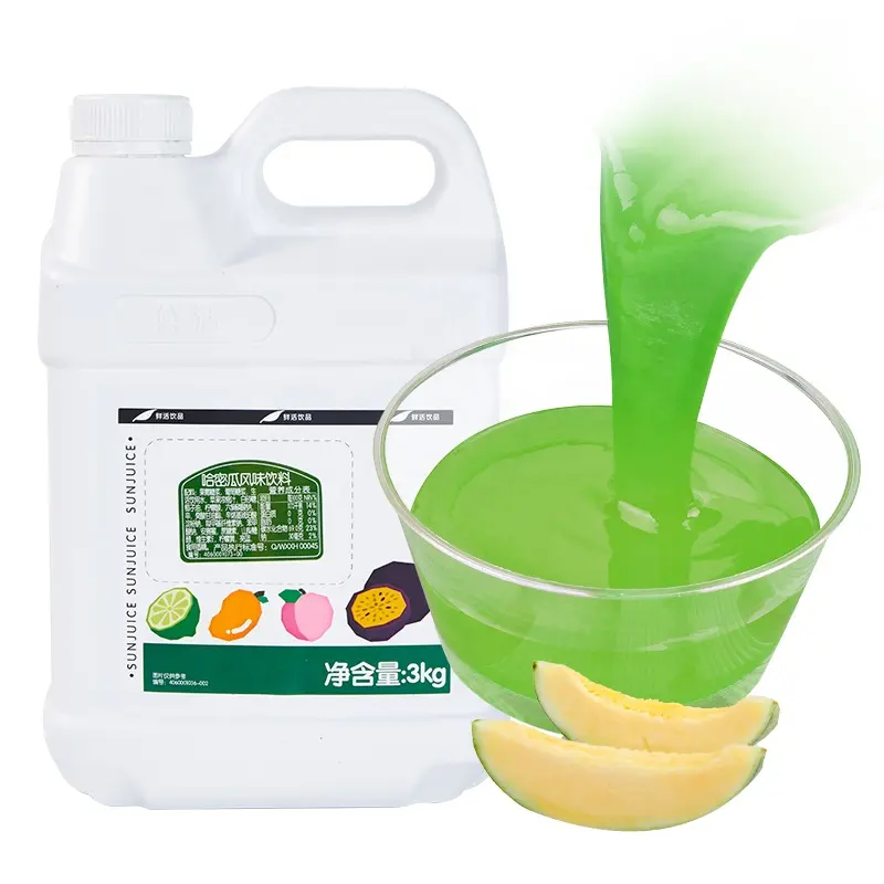 3kg Xianhuo Wholesale Hami Melon Juice Concentrate Cantaloupe Juice Drink