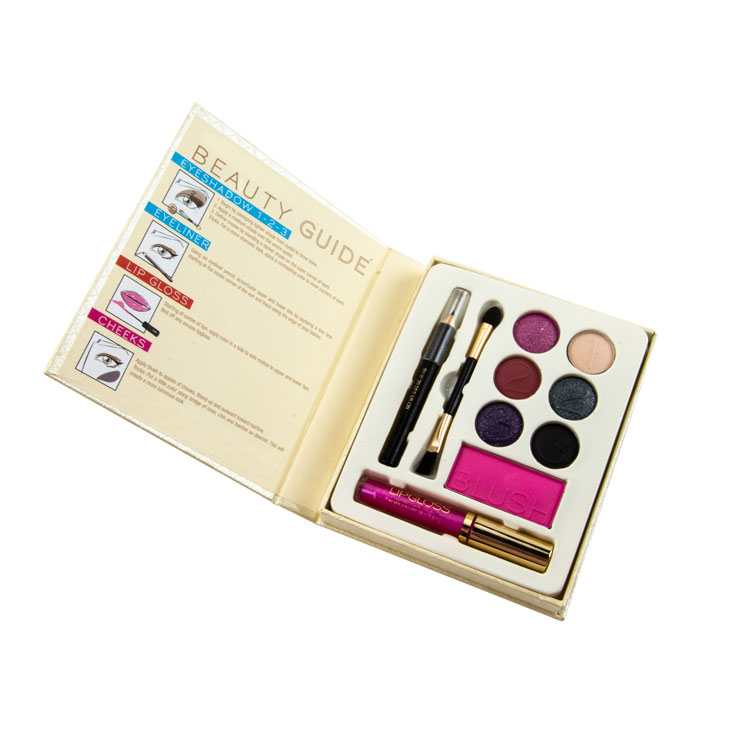 Daily use make up palette set eyeshadow eyeliner lipgloss cheeks kit Combination