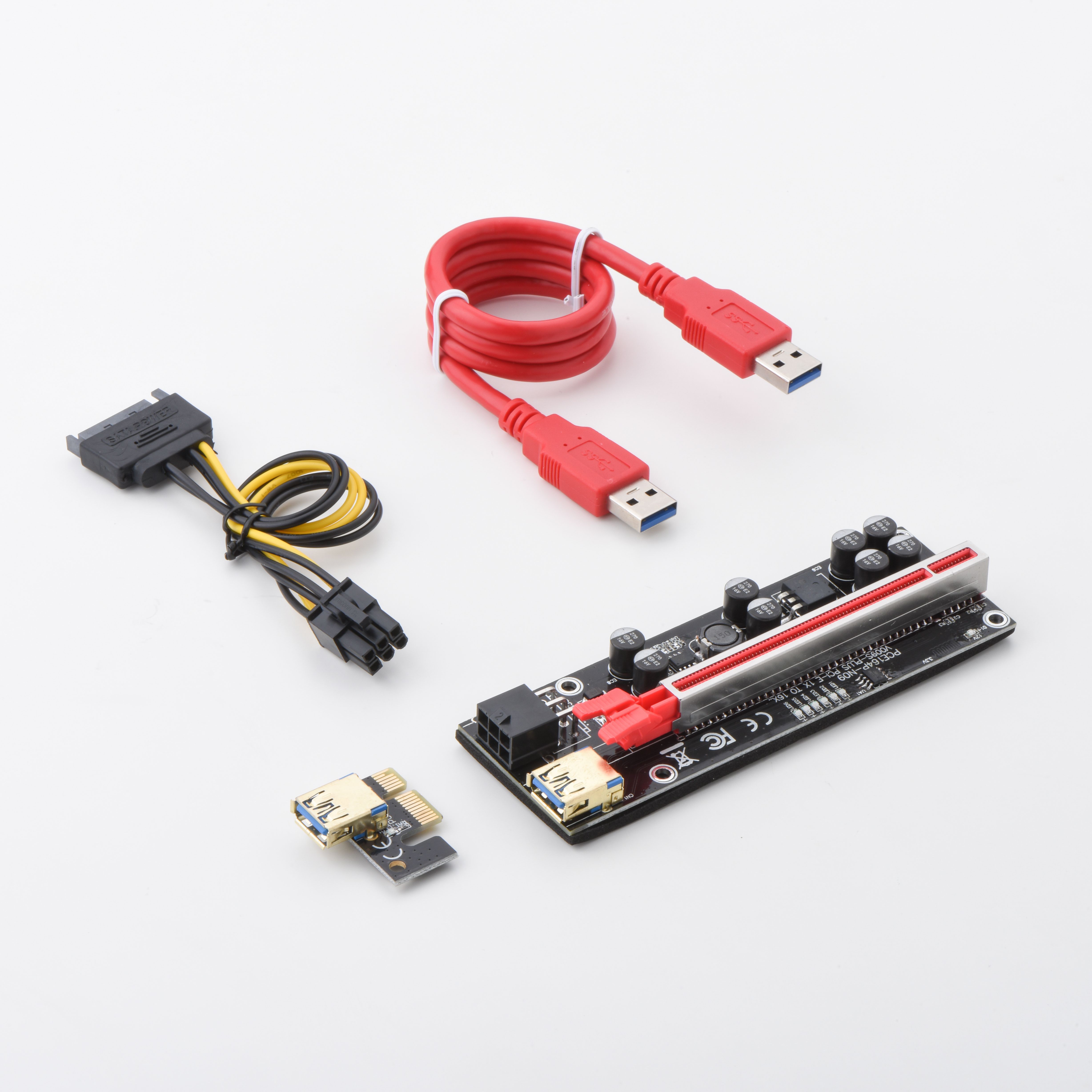 60 см VER 009S Plus PCI-E 1X до 16X LER Райзер 009 карта расширения PCI Express адаптер USB 3,0 кабель питания с лампой для лошадей