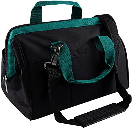 13-Inch Portable Tool Bag With Waterproof Construction And Multiple Interior And Exterior Pockets Tool Storage