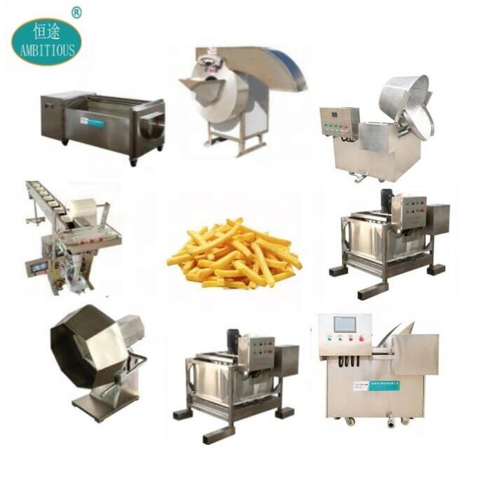 150~200kg/hr Small Scale Semi-Automatic Fried Potato French Fries Maker Machine Complete Production Line Industrial