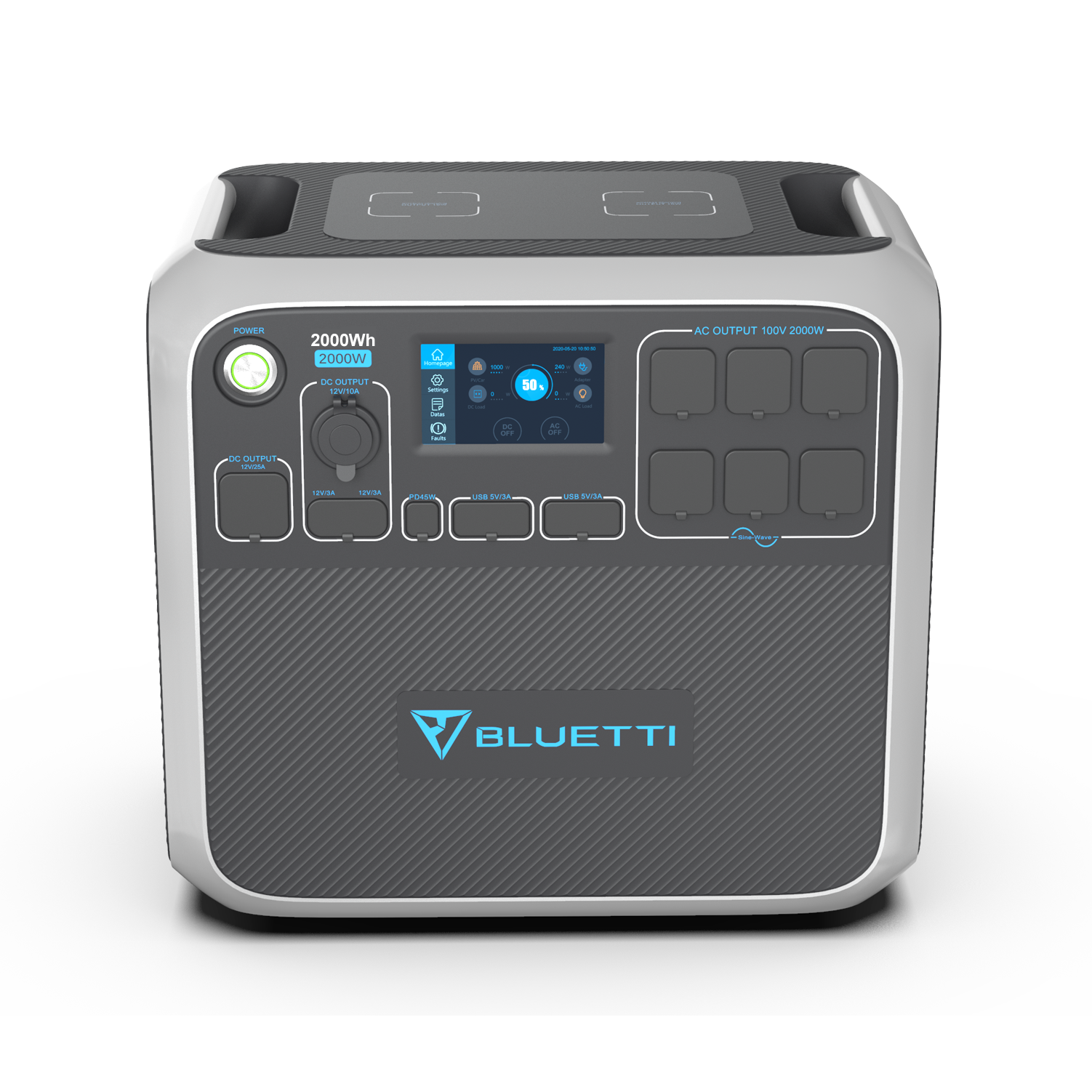 Портативные панели солнечных батарей Bluetti, Солнечная энергетическая система, Электростанция для кемпинга, Ac200Max с зарядкой