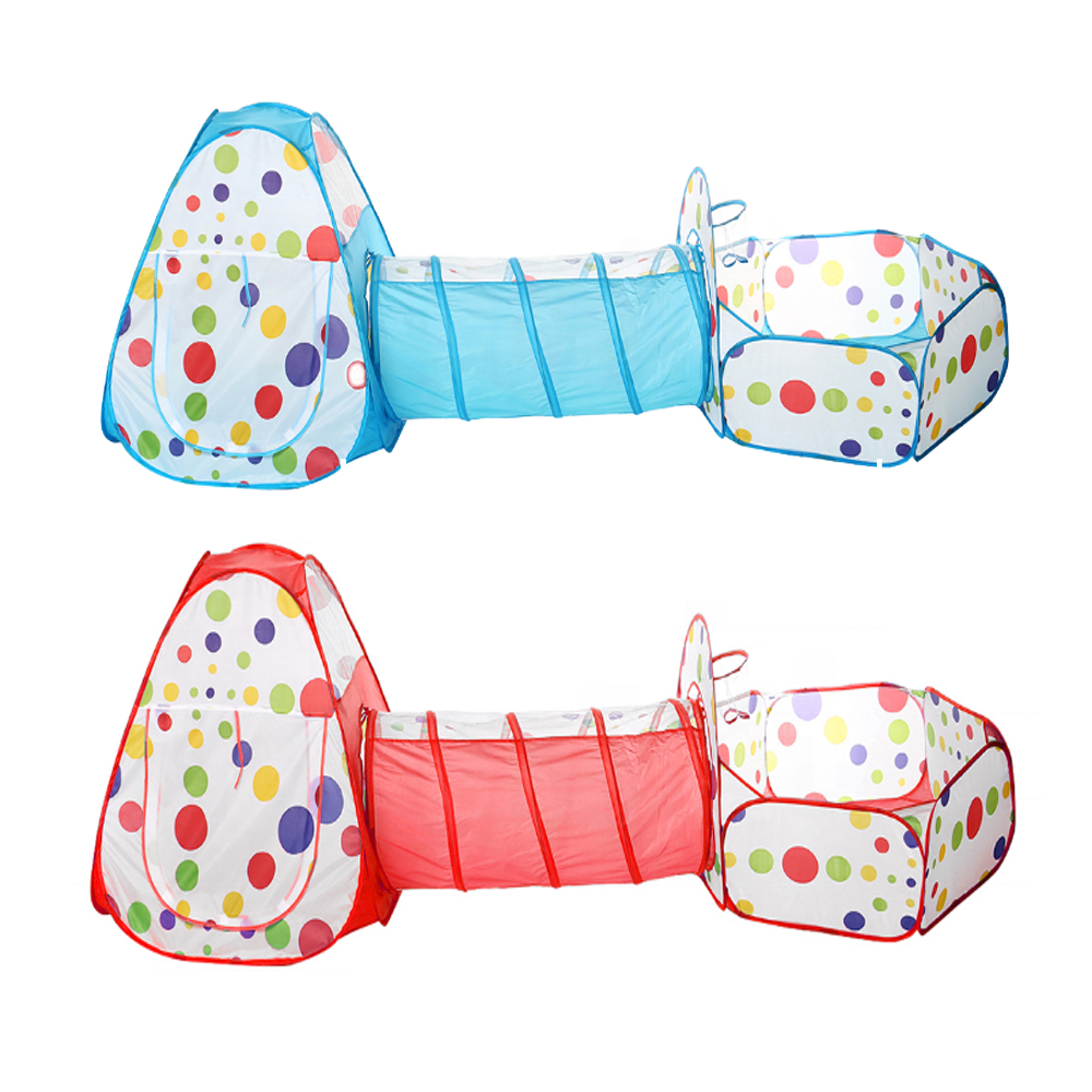 Popular 3 in 1 Pop Up polyester Children's tunnel tent playground