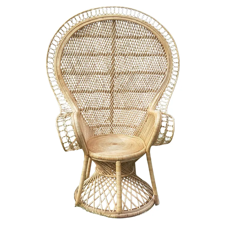 Wedding peacock rattan chair personalized wicker chair Southeast Asian style leisure wicker chair