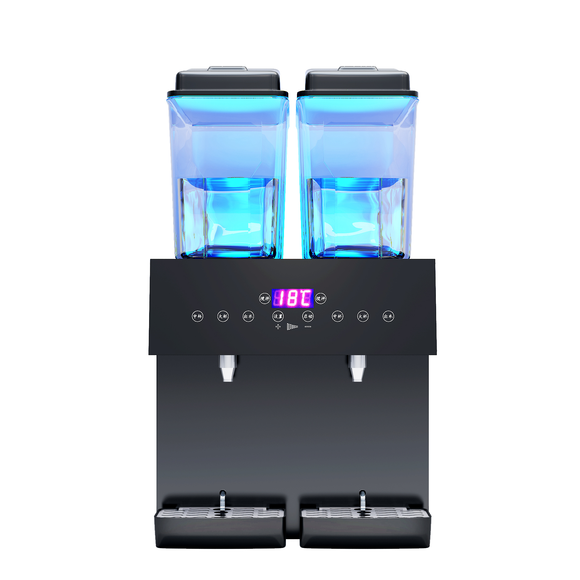 commercial blender 110v/220v automatic 2 tanks juicer beverage juice dispenser
