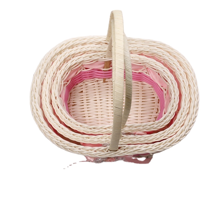 Flower Arrangement Basket Straw Wicker HangingFlower Basket Rattan wicker Basket for Flower