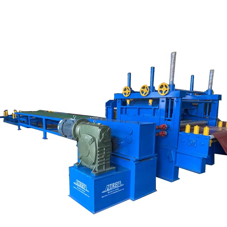 Heavy duty metal sheet coil shearing machine production line