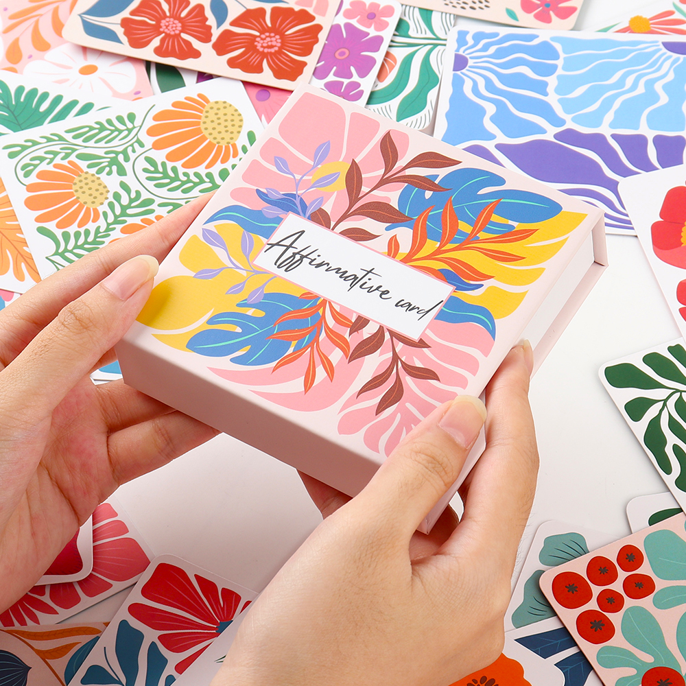 Custom Gift Box Affirmation Paper Cards Custom Affirmation Cards Gold Foil Spiritual Affirmation Cards