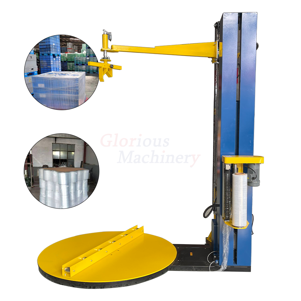 High Productivity Automatic Stretch Pallet Wrapping Machine Pallet Strapping Film Machine
