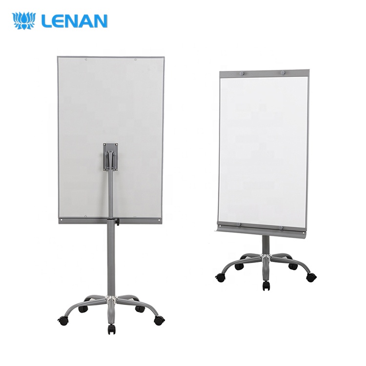 Wholesale cheap price mobile whiteboard flipchart easel height adjustable magnetic dry erase white board flip chart stand