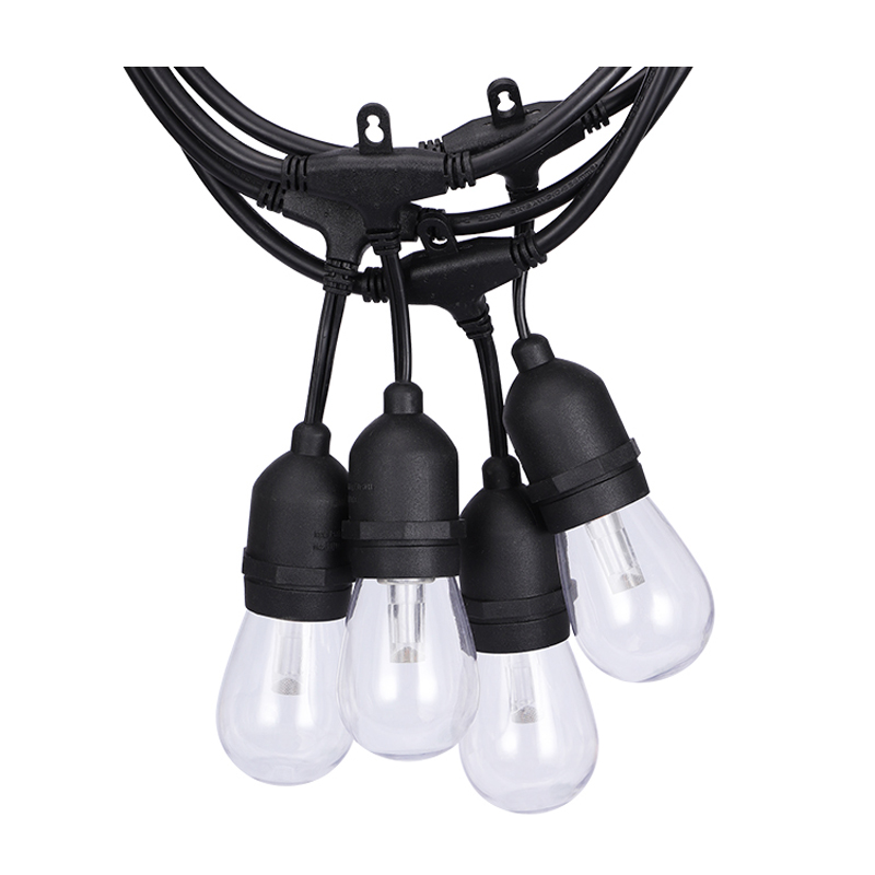 36 FT Indoor Outdoor Waterproof Linkable S14 Plastic Led Bulb String Light for Holiday lighting Decorations
