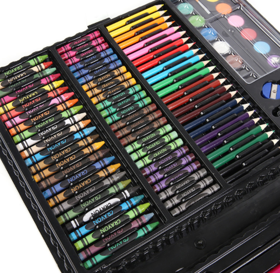 150 шт. для рисования, комплект с рисунком из мультфильма Аниме Crayon цветные карандаши для рисования акварельными красками ручки для детей студента художника набор кистей для рисования