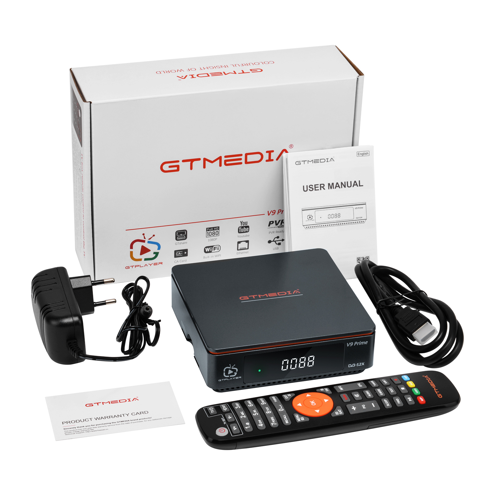 Оригинальный GTMEDIA V9 Prime CARBONO HD DVB-S2 Икс SKS Wi-Fi автоматический BISS GTMEDIA V9 Prime miuibox CARBONO