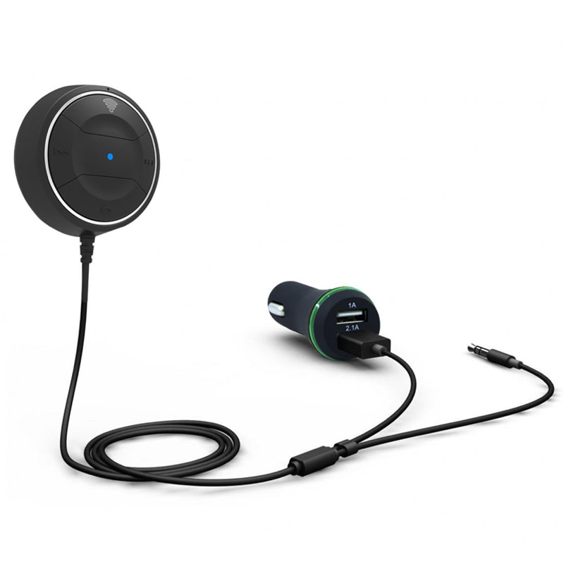 Bluetooth автомобильный набор, Handsfree AUX 3,5 мм аудио плеер зарядное устройство для автомобиля с двумя портами USB поддержка NFC функция