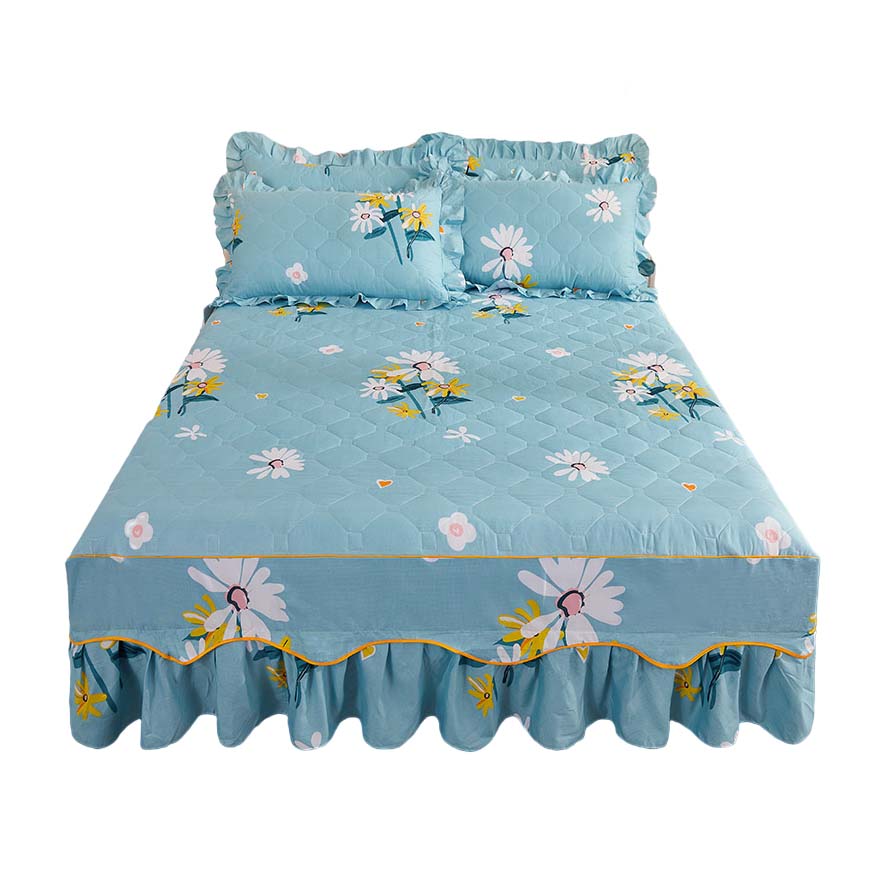 Manufacturers for the new court style with cotton quilted lace lace bed skirt princess style cotton non slip bed skirt
