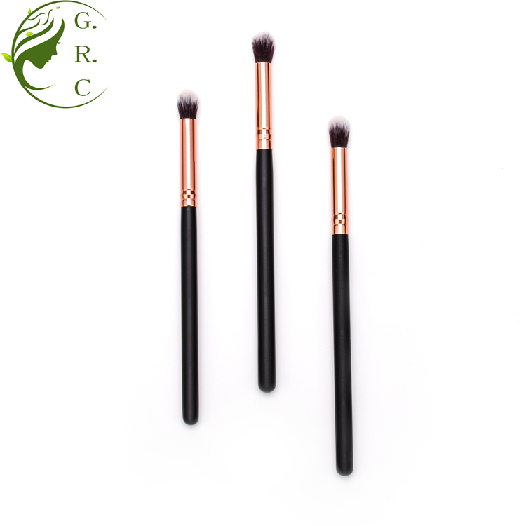 Высокое качество одной деревянной ручкой розовое золото Eye Shadow Private label глаз Макияж расчёски для волос Тени век смешивания кисточки