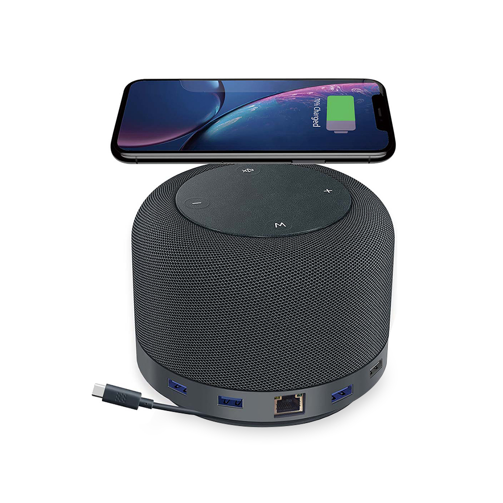USB C док-станция для ноутбука с HD 4K PD SD TF VGA AUX RJ45 беспроводной зарядный динамик