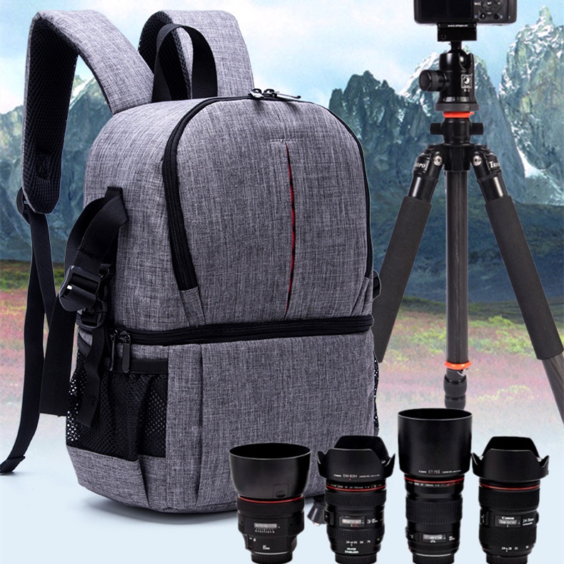 fashion anti-theft waterproof convenient muti-functional crossbody camera bag with high fabric and accessories
