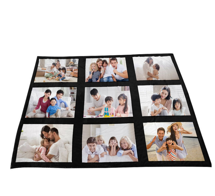 Personalized Custom Photo Blanket Pillow Covers Sublimation Flannel Throw Blanket Blank Blanket Sublimation