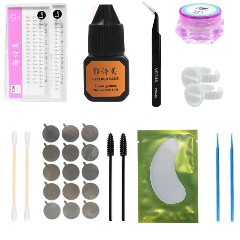 professional top quality eyelash extension practice silk lash kit case customized individual eyelash kit