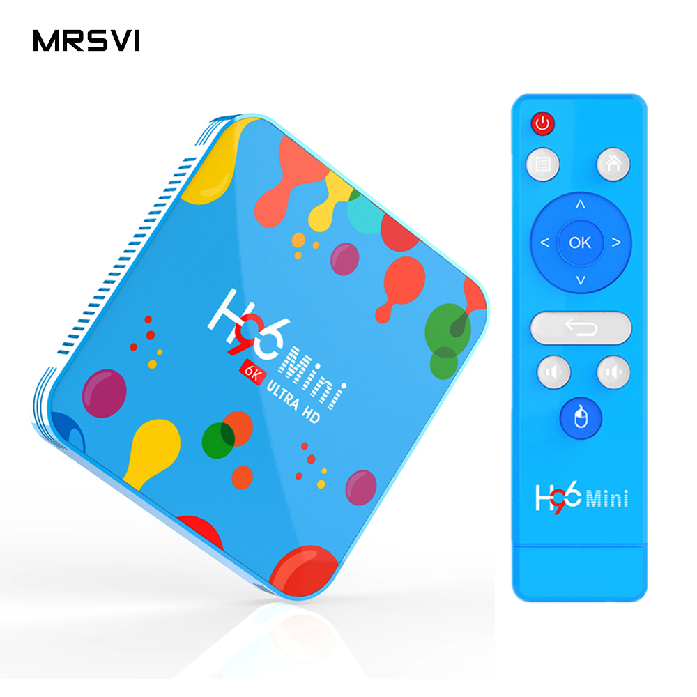 H96 mini Allwinner H6 smart tv box Dual Wifi BT4.0 четырехъядерный 5G двойной wifi медиаплеер Android 9,0 tv box