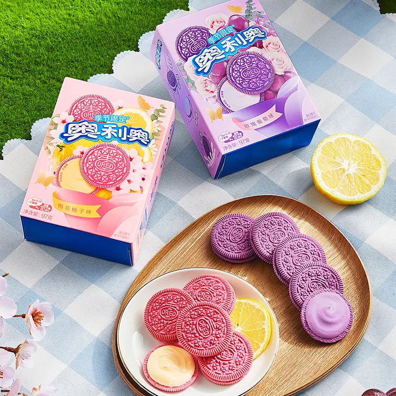 Wholesale 2022 new Sakura grapefruit/rose Grape Oreo cookies