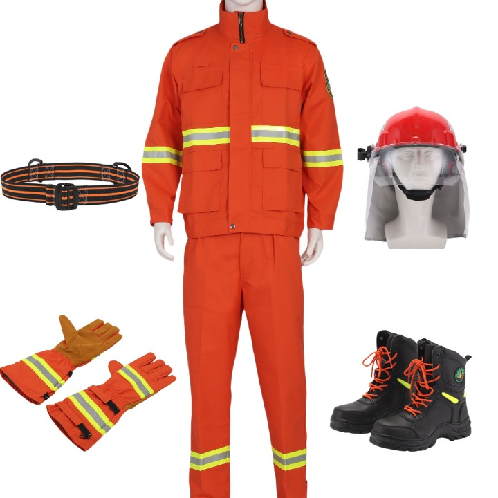 Factory customized forest fire suit suit aramid material fire fighting fire suit five-piece camouflage