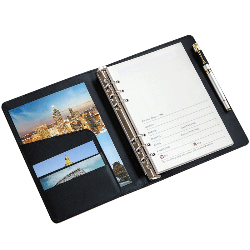 notebook binder PU leather binder loose leaf notebook hardcover a4/b5/a5 binder notebook stationery
