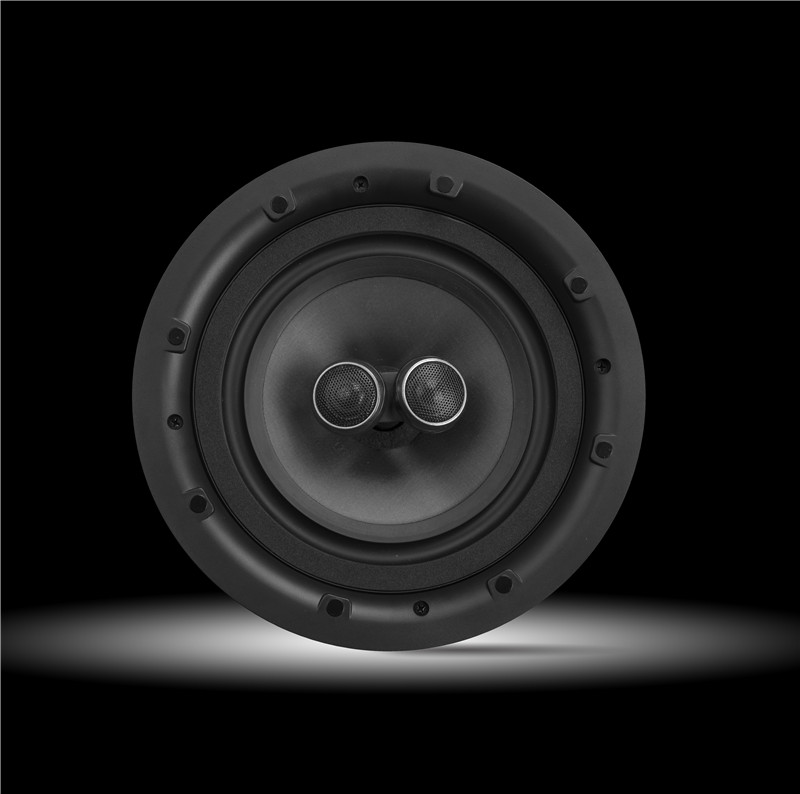 Лебедь Hi-Fi в настенный динамик черный коаксиальный потолочный громкоговоритель 8 "динамики фоновой музыки в настенный кронштейн для телевизора