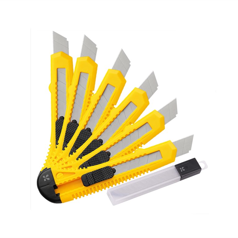 5 Pack Heavy Duty Carbon Steel 6 Inch Utility Knife Set for Cardboard