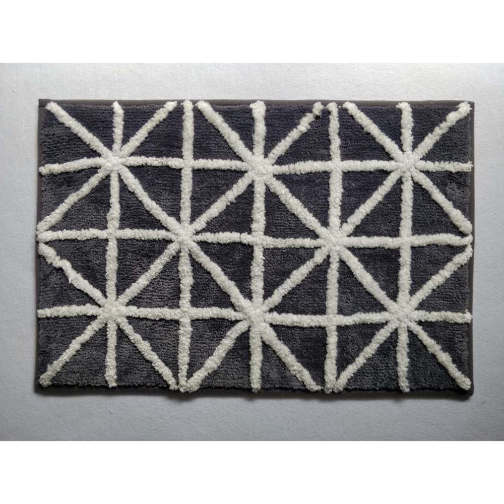 100% polyester shaggy bath mat with TPR / Latex back anti slip mat