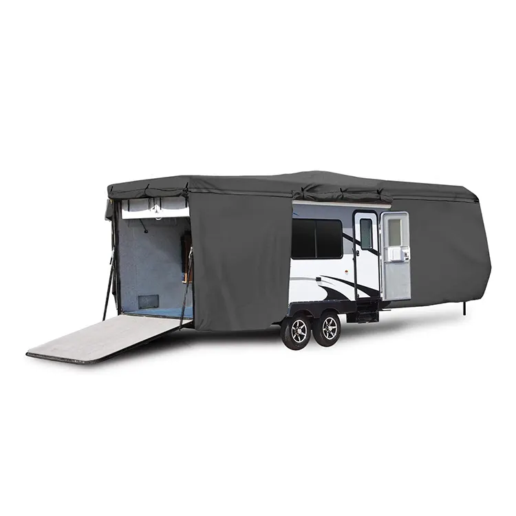 Outdoor UV Protective 4 Layers 160g Non-woven Toy Hauler RV Caravan Cover For Caravan